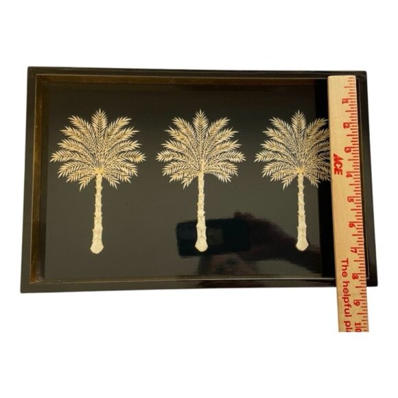 Grand Palms Lacquer Vanity Tray in Black - Picture 5 of 12